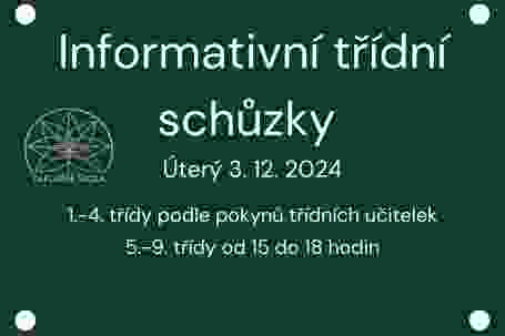 Třídní schůzky 2024